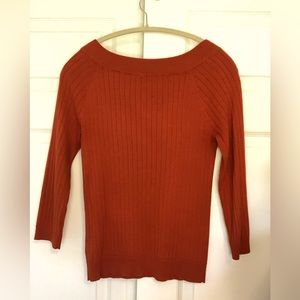 Lauren burnt orange knit sweater
